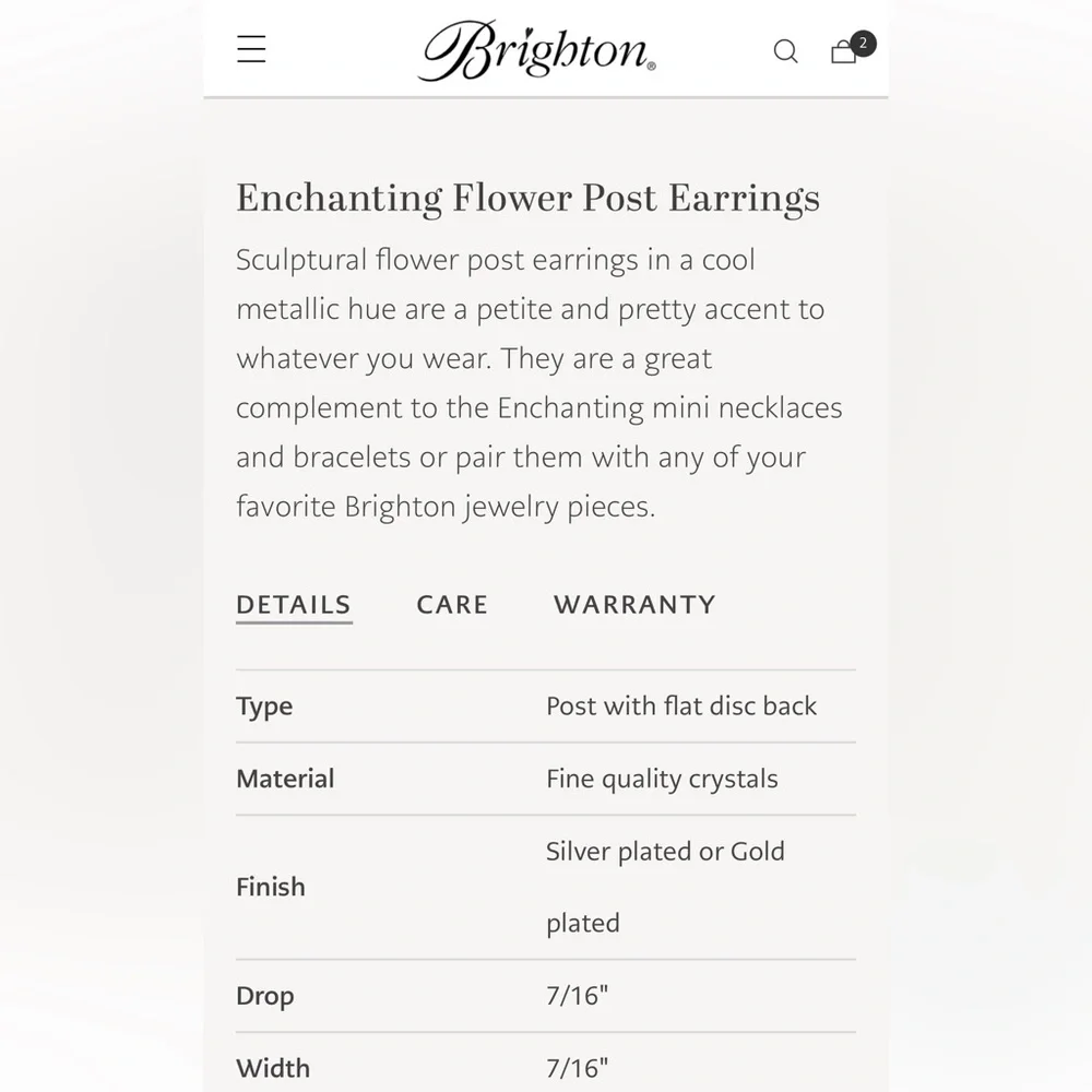Brighton Enchanting Flower Post Earrings - Picture 5 of 5